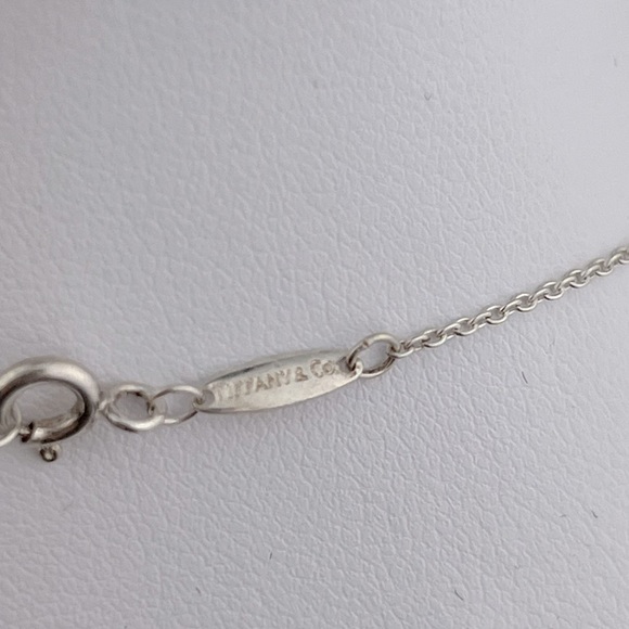 Tiffany & Co. Elsa Peretti Small Diamond Cross Pendant Necklace Silver 925 - Picture 5 of 8